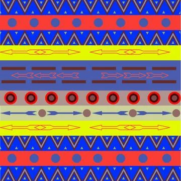Tribal ethnic seamless pattern. It can be used for cloth, bags, notebooks Stock Illustration