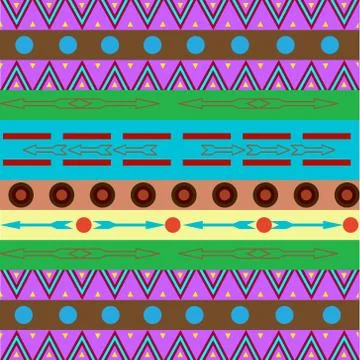 Tribal ethnic seamless pattern. It can be used for cloth, bags, notebooks Stock Illustration