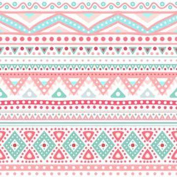 Tribal ethnic seamless stripe pattern Stock Illustration