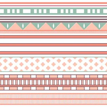 Tribal ethnic seamless stripe pattern. Vector illustration 스톡 일러스트