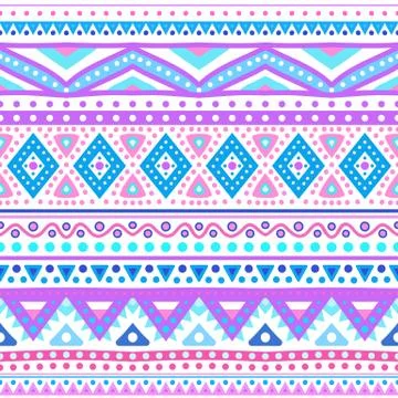 Tribal ethnic seamless stripe pattern. Vector illustration Stockillustratie