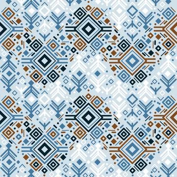 Tribal ethnic seamless striped pattern in Aztec style. Ikat geometric folk decor Stock Illustration
