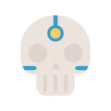 Tribal Ethnic Skull Bone. Native American Indian Theme. Day of the Dead. Stock Illustration