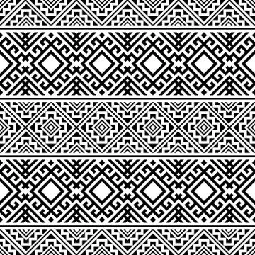 Tribal ethnic vector texture. Seamless striped pattern in Aztec style 스톡 일러스트
