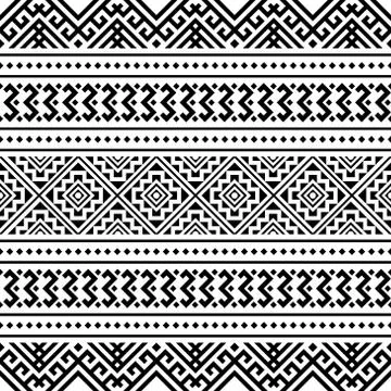 Tribal ethnic vector texture. Seamless striped pattern in Aztec style Illustrazione stock