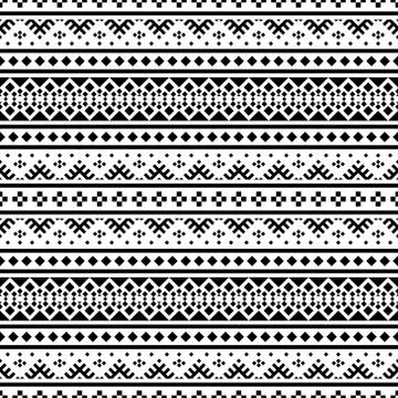 Tribal ethnic vector texture. Seamless striped pattern in Aztec style Illustrazione stock