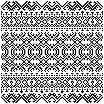 Tribal ethnic vector texture. Seamless pattern stripe in Persian style Stock Illustration