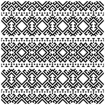 Tribal ethnic vector texture. Seamless pattern stripe in Persian style Stock Illustration