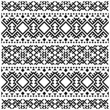 Tribal ethnic vector texture. Seamless pattern stripe in Persian style Stock Illustration