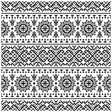 Tribal ethnic vector texture. Seamless striped pattern in Aztec style Stock Illustration