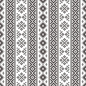 Tribal ethnic vector texture. Seamless striped pattern in Aztec style Stock Illustration
