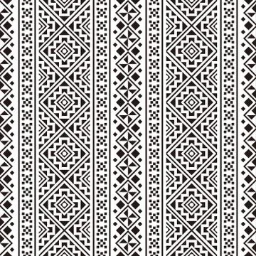 Tribal ethnic vector texture. Seamless striped pattern in Aztec style Illustrazione stock