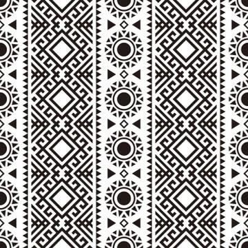 Tribal ethnic vector texture. Seamless striped pattern イラスト素材