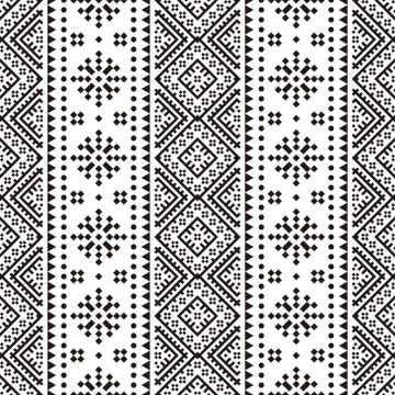 Tribal ethnic vector texture. Seamless striped pattern Stock Illustration