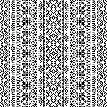 Tribal ethnic vector texture. Seamless striped pattern in Aztec style Stock Illustration