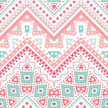 Tribal ethnic zig zag pattern. Vector illustration Stock Illustration