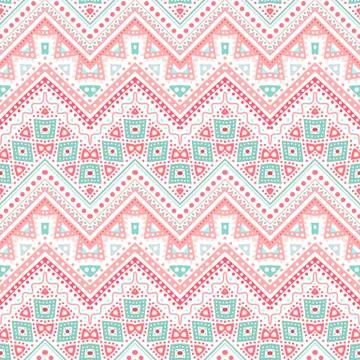 Tribal ethnic zig zag pattern. Vector illustration 스톡 일러스트