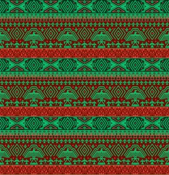 Tribal ethno seamless background Stock Illustration