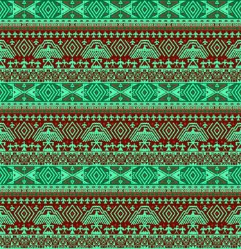 Tribal ethno seamless background Stock Illustration