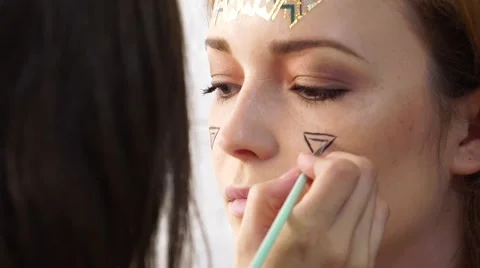 Tribal face art Video stock 63120280