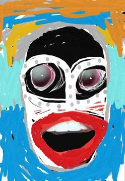 TRIBAL FACE Illustrazione stock