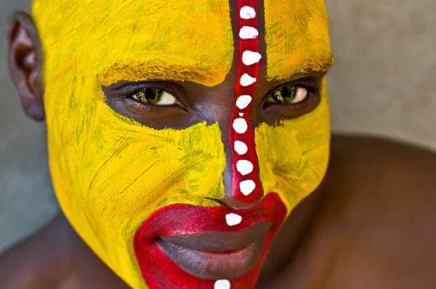 Tribal face Stock Photos