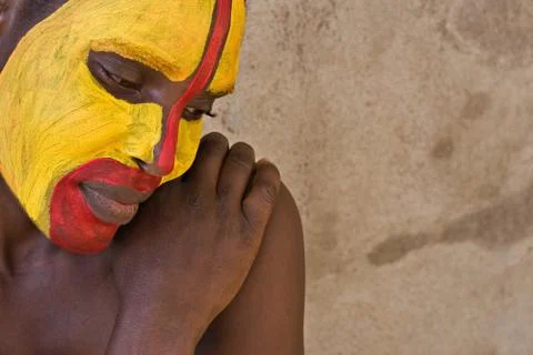 Tribal face Stock-Fotos
