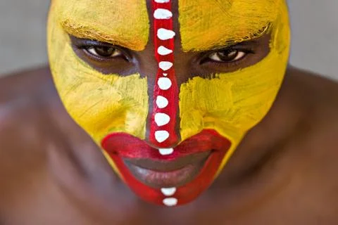 Tribal face Stock Photos