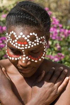 Tribal face Stock Photos