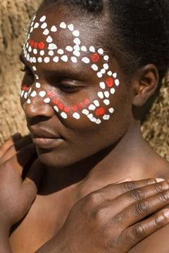 Tribal face Stock Photos