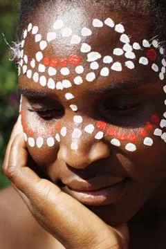 Tribal face Stock Photos