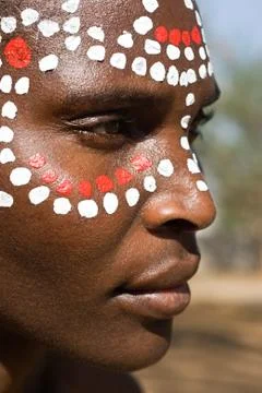 Tribal face Stock Photos