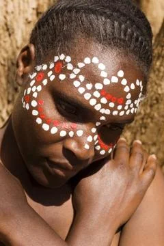 Tribal face Stock Photos