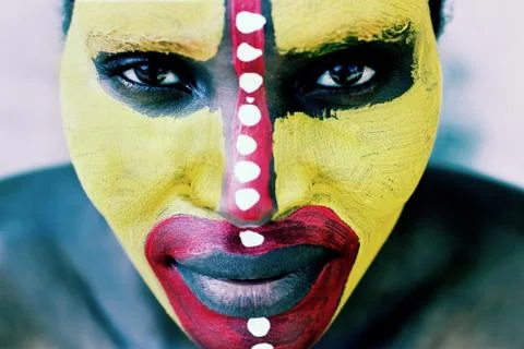 Tribal face Stock Photos