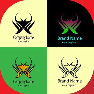 Tribal Flame Emblem Logo 스톡 일러스트