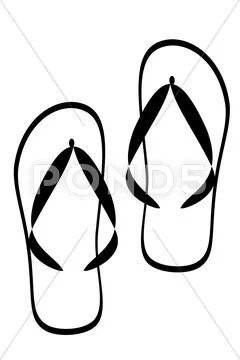 Tribal flipflop Stock Illustration