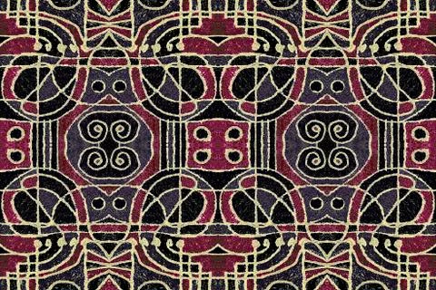 Tribal Geometric Art Pattern 스톡 일러스트