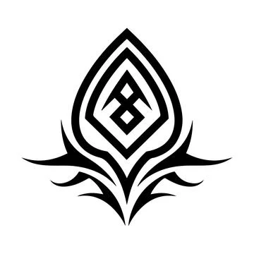 Tribal geometric emblem vector design for modern artwork イラスト素材