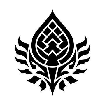 Tribal geometric emblem vector design for modern artwork イラスト素材