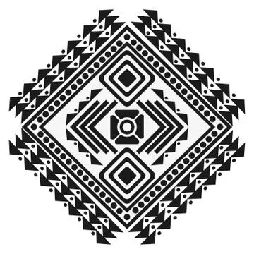 Tribal geometric pattern icon Illustrazione stock