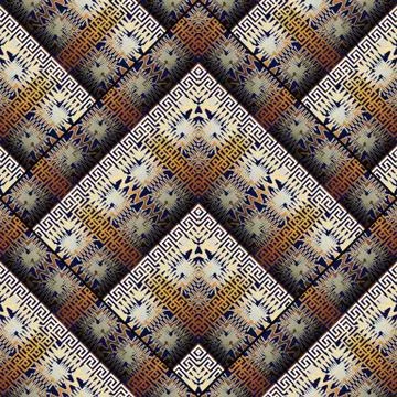 Tribal geometric vector seamless pattern. Ethnic zigzag backgrou イラスト素材