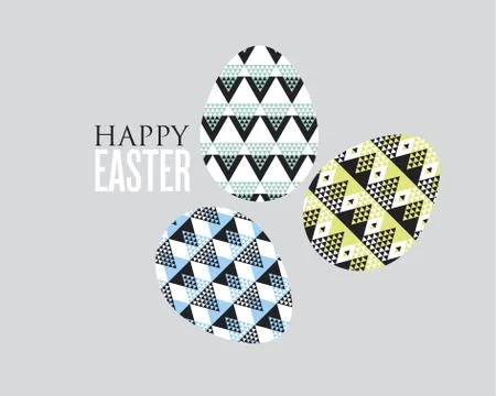 Tribal geometry concept easter egg decoration. vector illustration of eggs pa 스톡 일러스트