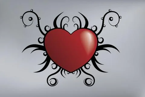 Tribal heart Stock-Illustration
