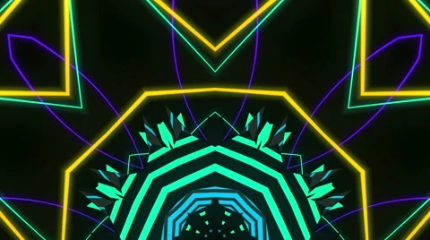 Tribal kaleidoscope visual Stock Footage 64867277