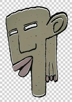 Tribal man cartoon character Stockfoto's
