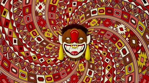 Tribal mask Stock Footage 233298655