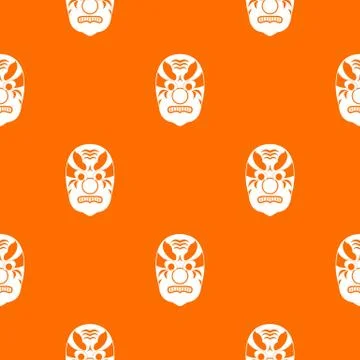 Tribal mask pattern seamless Illustrazione stock