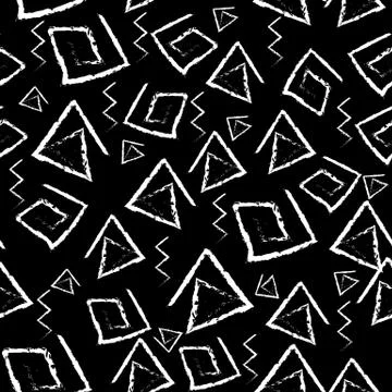 Tribal meander vector seamless pattern. Abstract geometric background Stock Illustration
