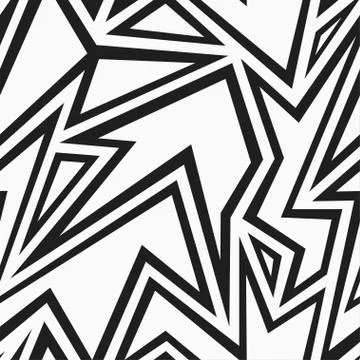 Tribal monochrome seamless pattern Stock Illustration