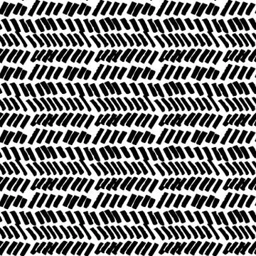 Tribal monochrome seamless pattern. Vector ornament. Stock Illustration